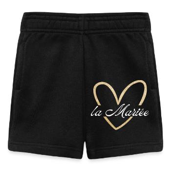 Die Braut Goldenes Herz Glitzer - Baby Shorts - Schwarz - Vorne