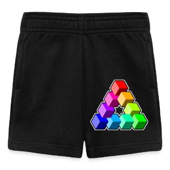 Dreieckige farbige Würfel - Baby Shorts - Schwarz - Vorne