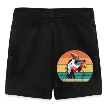 Chickens Rooster Guinea Fowl - Baby Shorts - black - Front