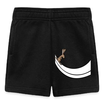 Bunny Ski Bunny Ski Jumping Ramp Skiing Snow - Baby Shorts - black - Front