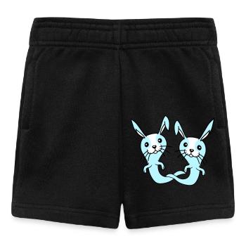 2 Hasen Geist Gespenst spuken Halloween gruselig - Baby Shorts - Schwarz - Vorne