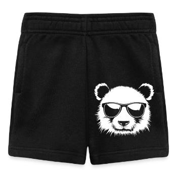 Panda Sunglasses Illustration - Baby Shorts - black - Front