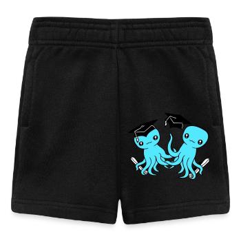 2 Octopus passed two high school graduation college - Baby Shorts - black - Front