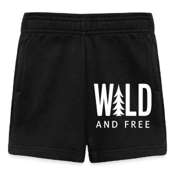 Wild and Free Wald Natur - Baby Shorts - Schwarz - Vorne