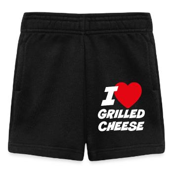 J’adore le fromage grillé - Short Bébé - noir - Devant