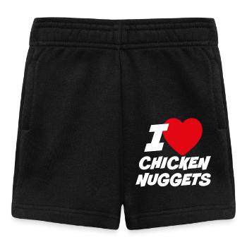 Ich liebe Chicken Nuggets - Baby Shorts - Schwarz - Vorne
