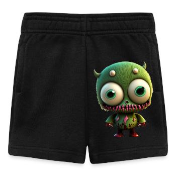 Joyeux Halloween mignon monstre langue effrayant funn - Short Bébé - noir - Devant