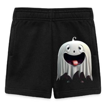 Happy Halloween cute ghost tongue out scary funny - Baby Shorts - black - Front