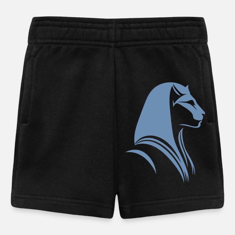Chat Egypte Pharaon Silhouette - Short Bébé - noir