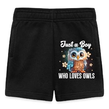 Eule - Baby Shorts - Schwarz - Vorne