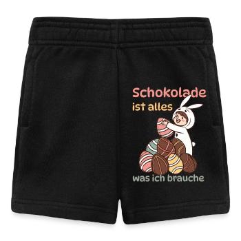 Chocolate is all I need - Baby Shorts - black - Front