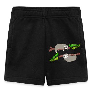 Cute Sloths - Baby Shorts - black - Front