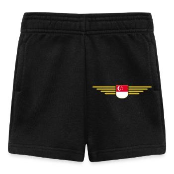 Singapur Fan Outfit Design T Shirt - Baby Shorts - Schwarz - Vorne