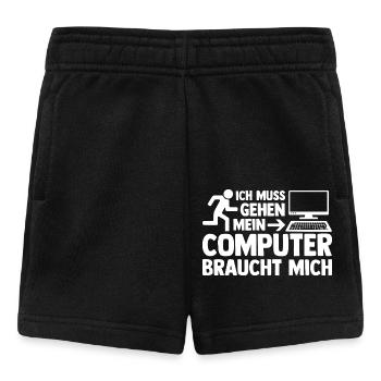 Computer Gamer Zocker Administrator Programmierer - Baby Shorts - Schwarz - Vorne