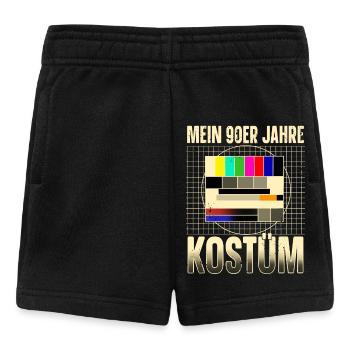 Mein 90er Jahre Kostüm Testbild Sendepause - Baby Shorts - Schwarz - Vorne