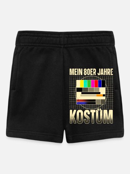 Mein 80er Jahre Kostüm Testbild Sendepause - Baby Shorts - Schwarz