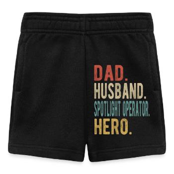 Spotlight operator dad husband hero - Baby Shorts - black - Front