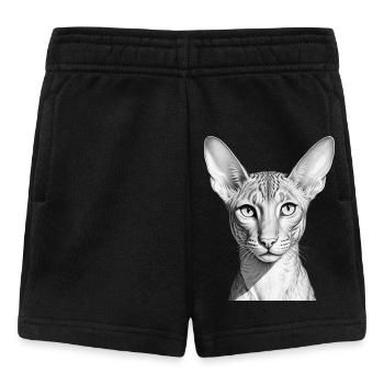 Funny oriental shorthair cat - Baby Shorts - black - Front