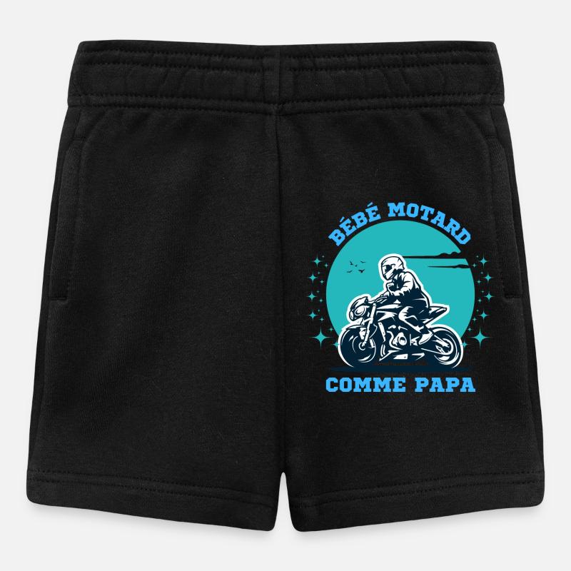 bébé motard comme papa - Short Bébé - noir