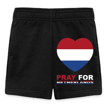 Priez pour les Pays-Bas Met Hart - Short Bébé - noir - Devant