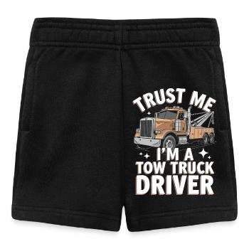 Abschleppwagen Truck Abschlepper - Baby Shorts - Schwarz - Vorne