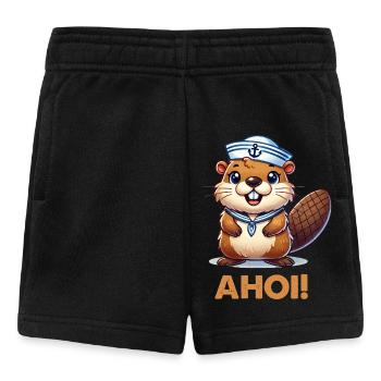 biber matrose kapitän - Baby Shorts - Schwarz - Vorne