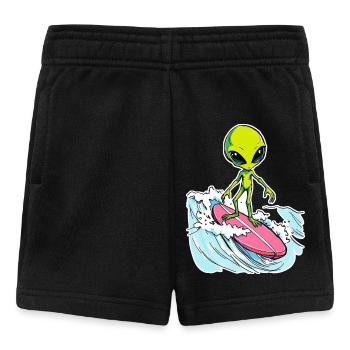 Alien is surfing the Ocean Waves 1 - Baby Shorts - Schwarz - Vorne
