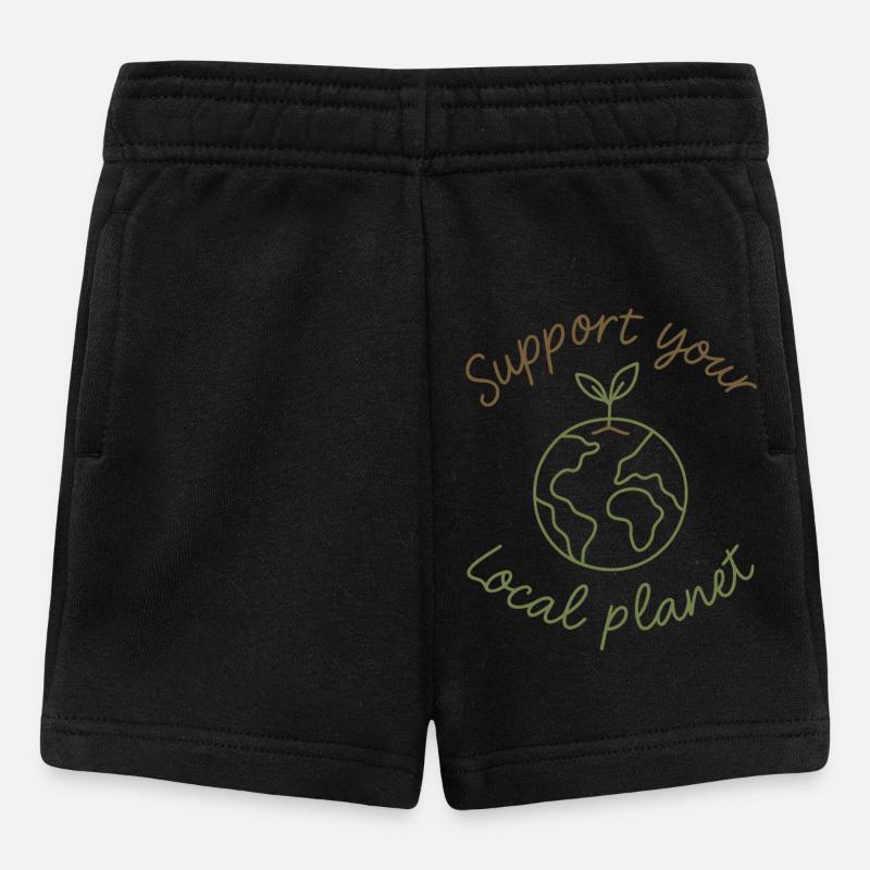 Support Your Local Planet – Eco-Style - Baby Shorts - black