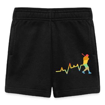 Baseball Player Evolution Baseball - Baby Shorts - black - Front