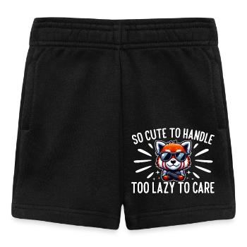 SO CUTE TO HANDLE TOO LAZY TO CARE - Baby Shorts - black - Front