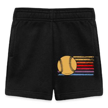 Baseball Player Baseball - Baby Shorts - black - Front
