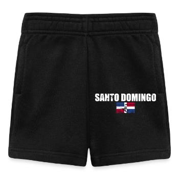 Drapeau vintage de Santo Domingo Dom Rep - Short Bébé - noir - Devant