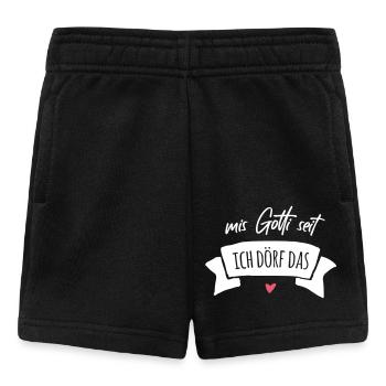 Babygeschenk Mein Gotti sagt ich darf das - Baby Shorts - Schwarz - Vorne