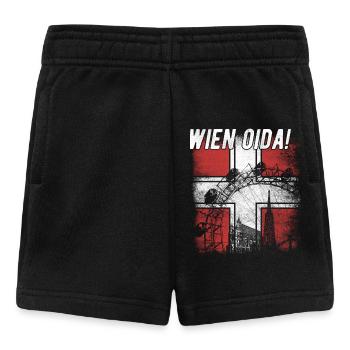 Wien Oida Lokalpatriotismus Und Wiener Humor - Baby Shorts - Schwarz - Vorne