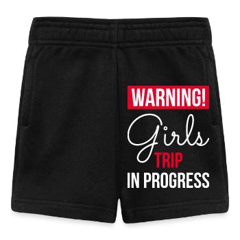 Warning Girls Trip In Progress II - Baby Shorts - black - Front