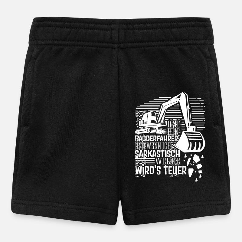 Baggerführer Sarkastisch werden Bagger - Baby Shorts - Schwarz