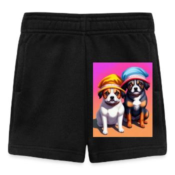 süßer kleiner süßer kleiner Hund mit Hut - Baby Shorts - Schwarz - Vorne