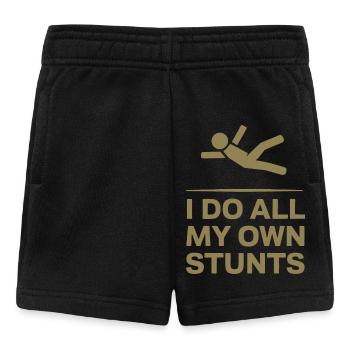 Stick Figure Disant Je Fais Tout Moi-Même - Short Bébé - noir - Devant
