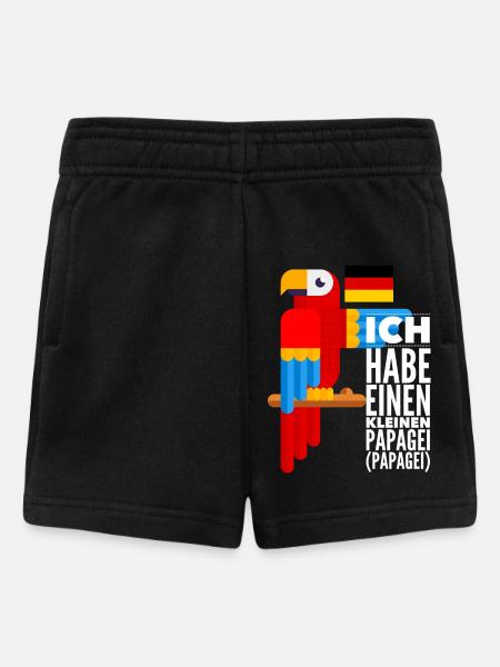 Papagei - Baby Shorts - Schwarz