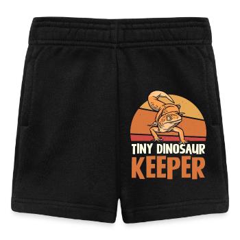 Petit Gardien Dinosaure Style Rétro - Short Bébé - noir - Devant