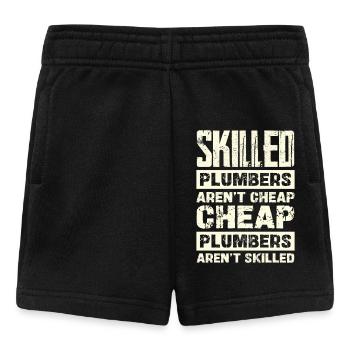 Qualified plumbers are not cheap - Baby Shorts - black - Front