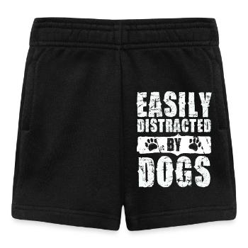 Facilement distrait par les chiens - Short Bébé - noir - Devant