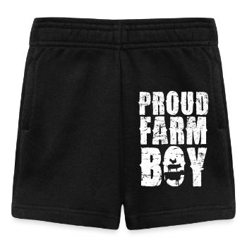 Fier garçon de ferme vie à la campagne - Short Bébé - noir - Devant
