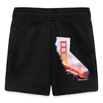 Golden Gate Bridge in der California Landkarte - Baby Shorts - Schwarz - Vorne