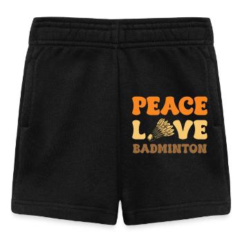 Peace Love Badminton Leidenschaft - Baby Shorts - Schwarz - Vorne
