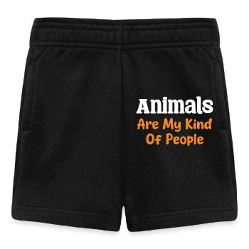 Tierfreunde Sind Meine Art Leute - Baby Shorts - Schwarz - Vorne