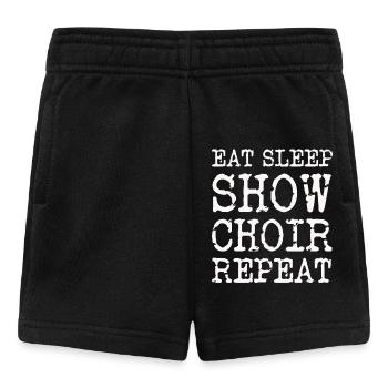 Eat Sleep Show Choir Répéter le slogan - Short Bébé - noir - Devant