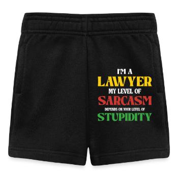 Je suis avocat, sarcasme et bêtise - Short Bébé - noir - Devant