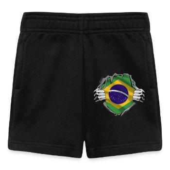 Drapeau brésilien Force Fierté - Short Bébé - noir - Devant