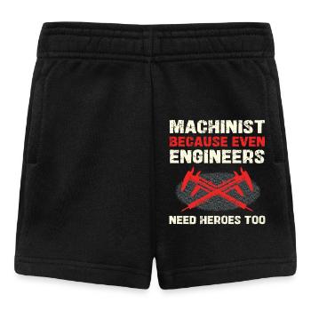 Machinist because engineers also need heroes - Baby Shorts - black - Front